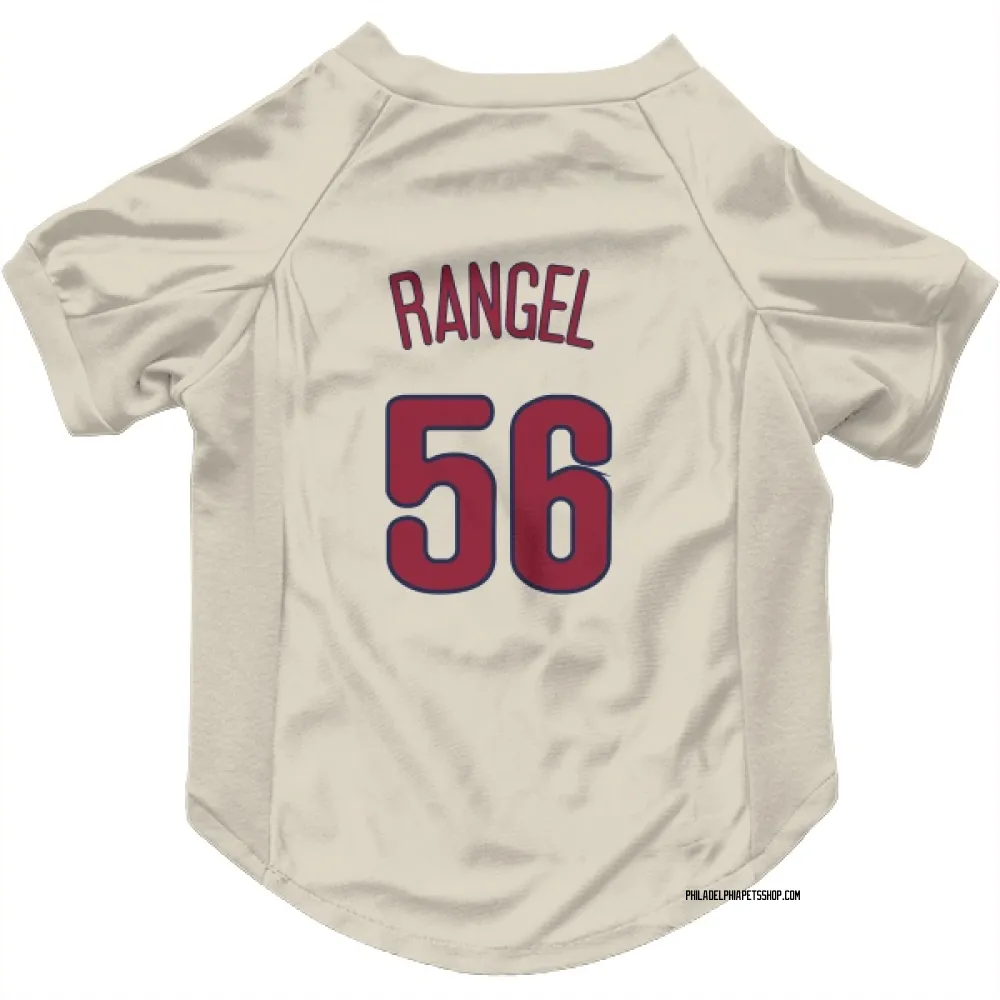 Philadelphia Phillies Alan Rangel Cream Pet Jersey for Dog & Cat