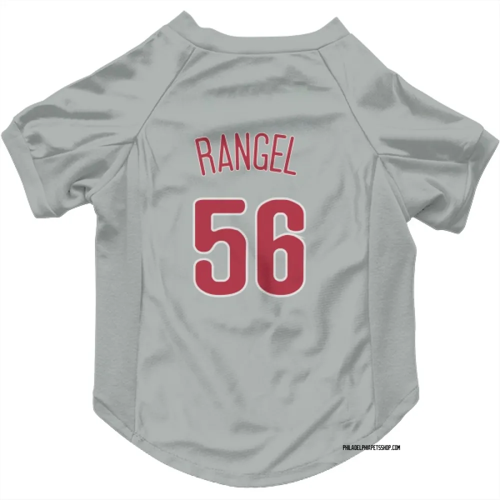 Philadelphia Phillies Alan Rangel Gray Pet Jersey for Dog & Cat