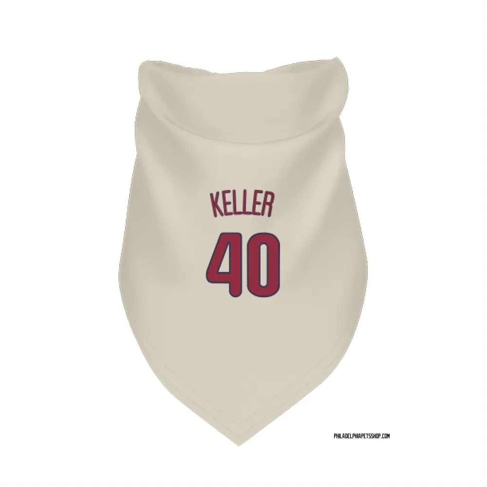 Philadelphia Phillies Brad Keller Cream Pet Bandana for Dog & Cat