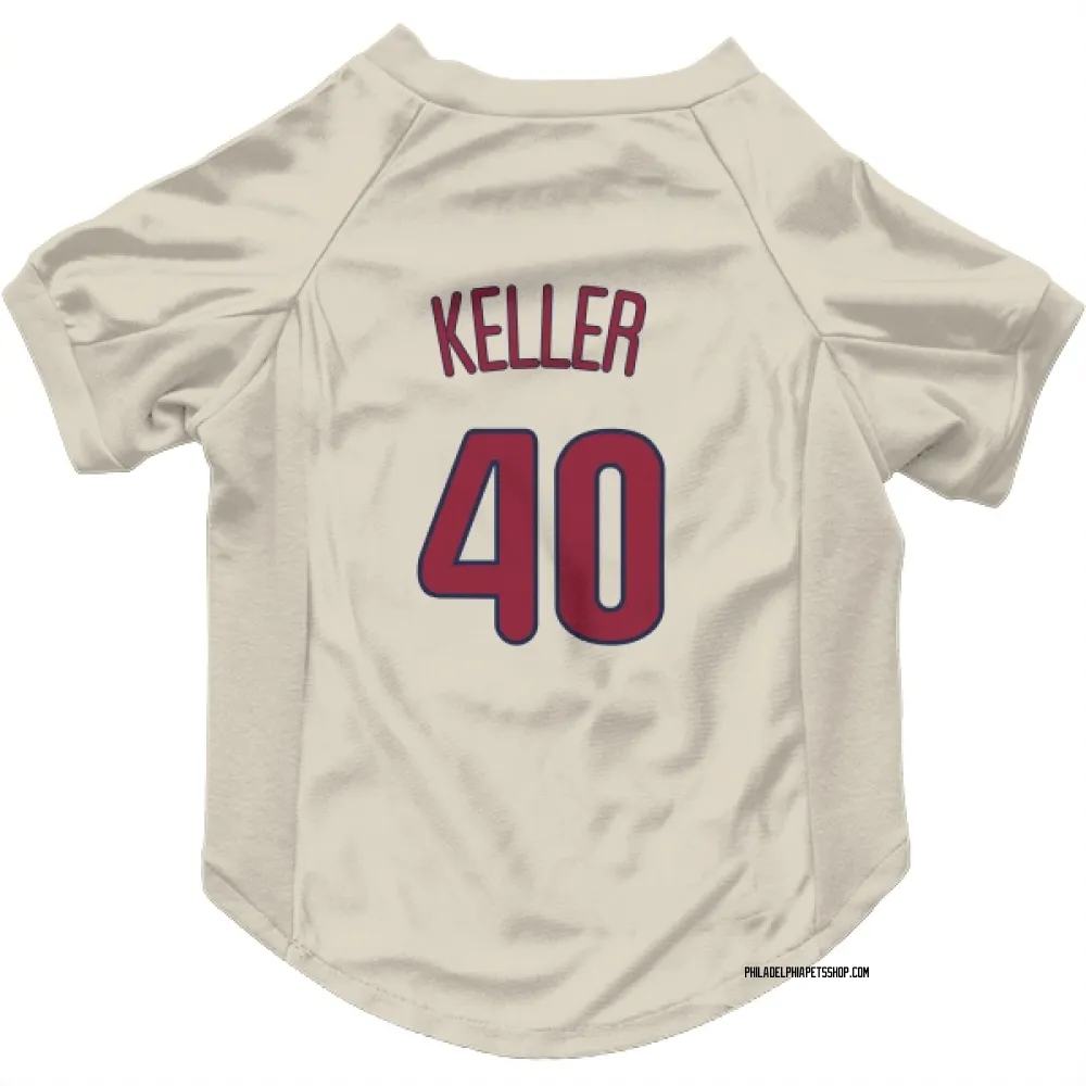 Philadelphia Phillies Brad Keller Cream Pet Jersey for Dog & Cat