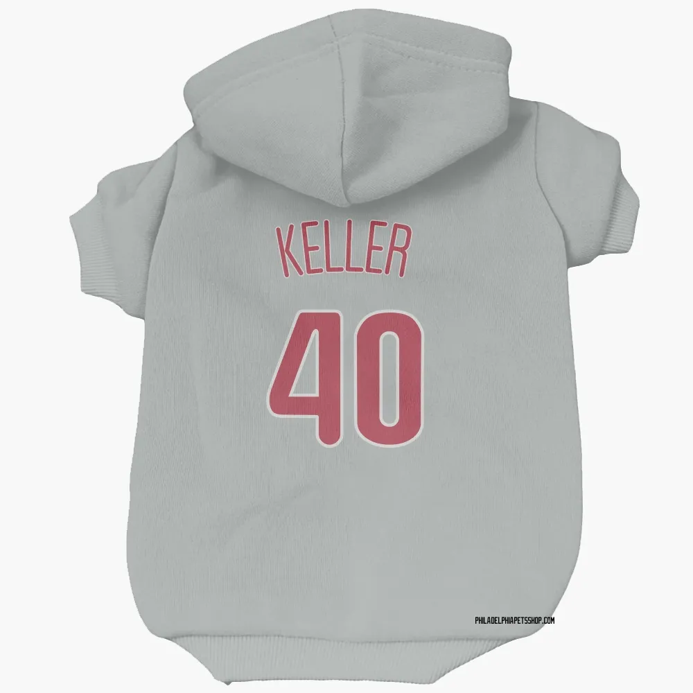 Philadelphia Phillies Brad Keller Gray Pet Hoodie for Dog & Cat