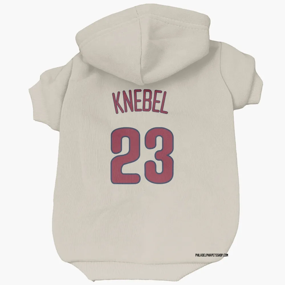 Philadelphia Phillies Corey Knebel Cream Pet Hoodie for Dog & Cat