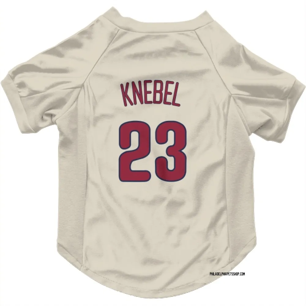 Philadelphia Phillies Corey Knebel Cream Pet Jersey for Dog & Cat