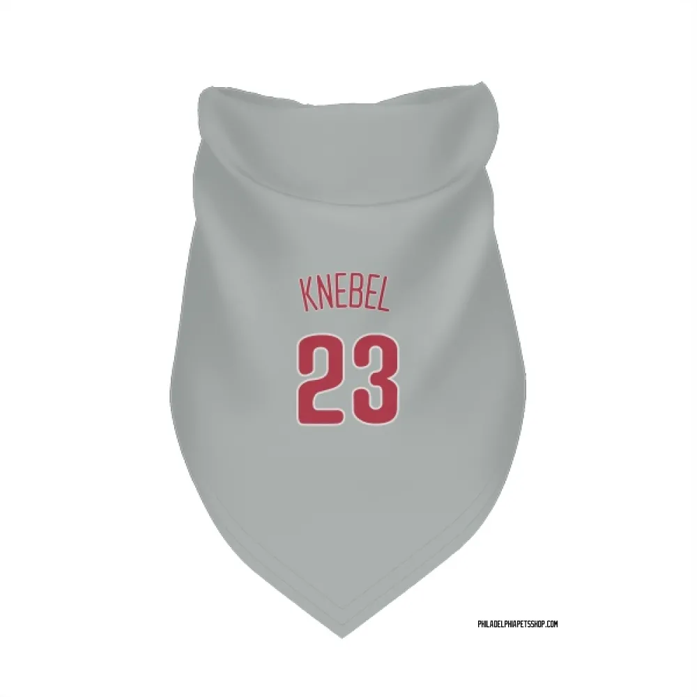 Philadelphia Phillies Corey Knebel Gray Pet Bandana for Dog & Cat