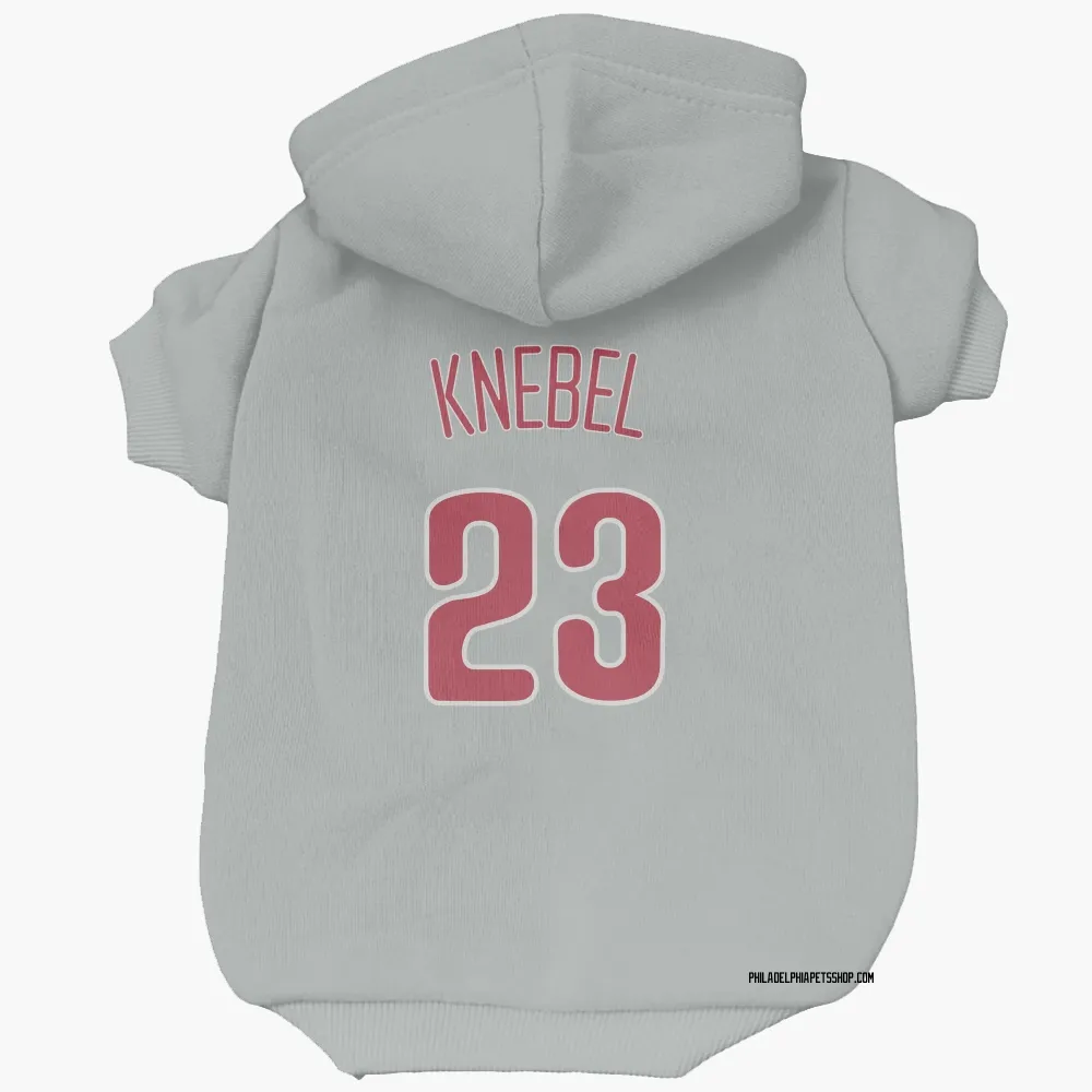 Philadelphia Phillies Corey Knebel Gray Pet Hoodie for Dog & Cat