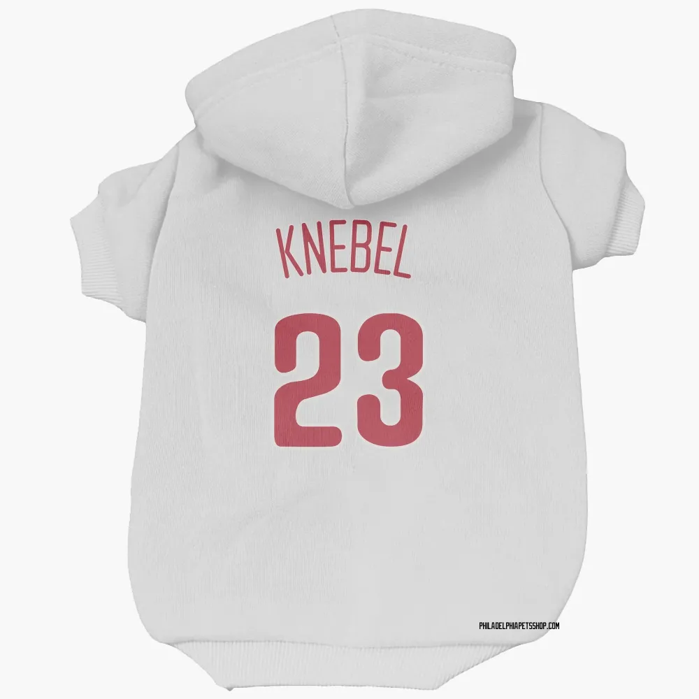 Philadelphia Phillies Corey Knebel Scarlet Pet Hoodie for Dog & Cat