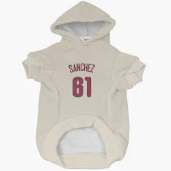 Philadelphia Phillies Cristopher Sanchez Cream Pet Hoodie for Dog & Cat