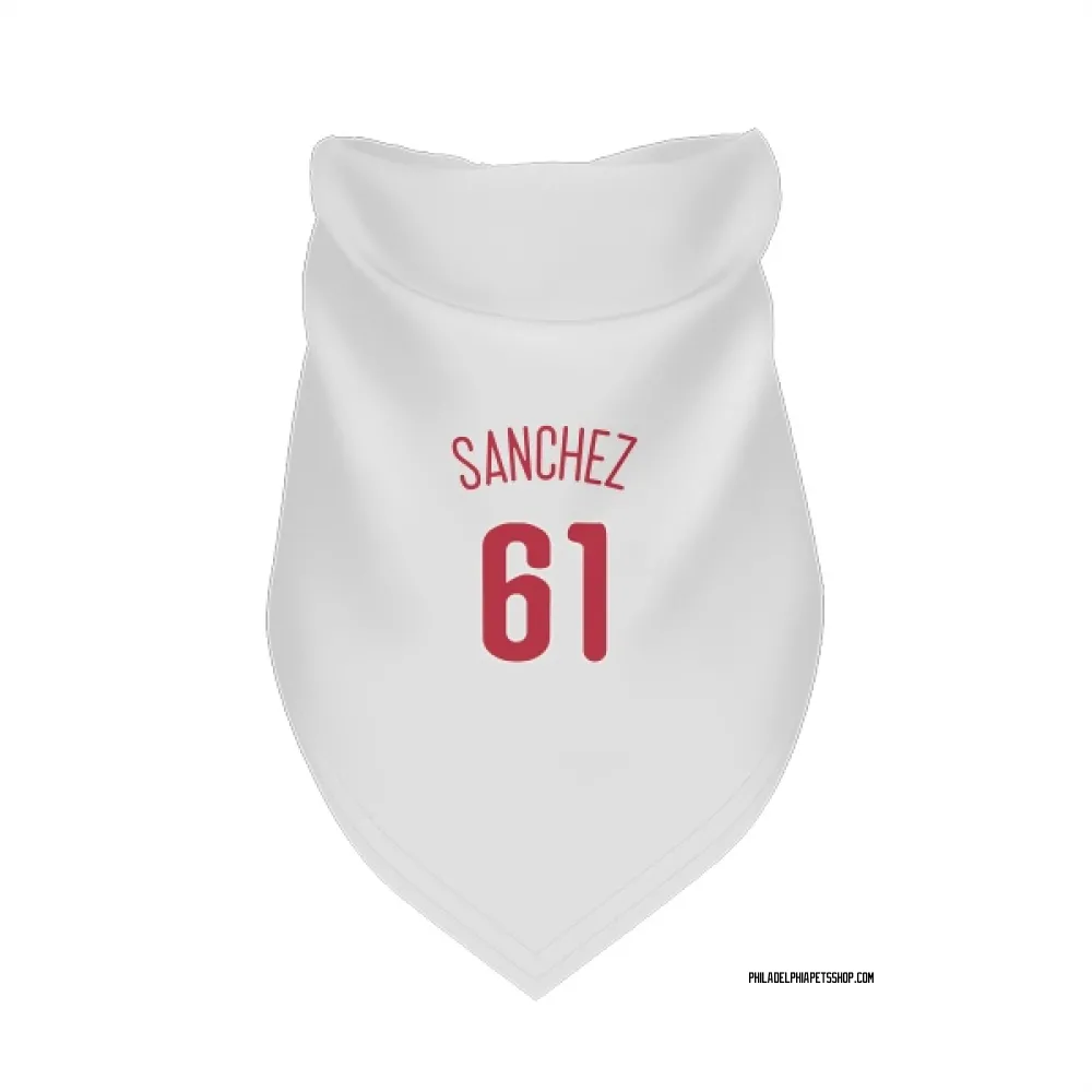 Philadelphia Phillies Cristopher Sanchez Scarlet Pet Bandana for Dog & Cat