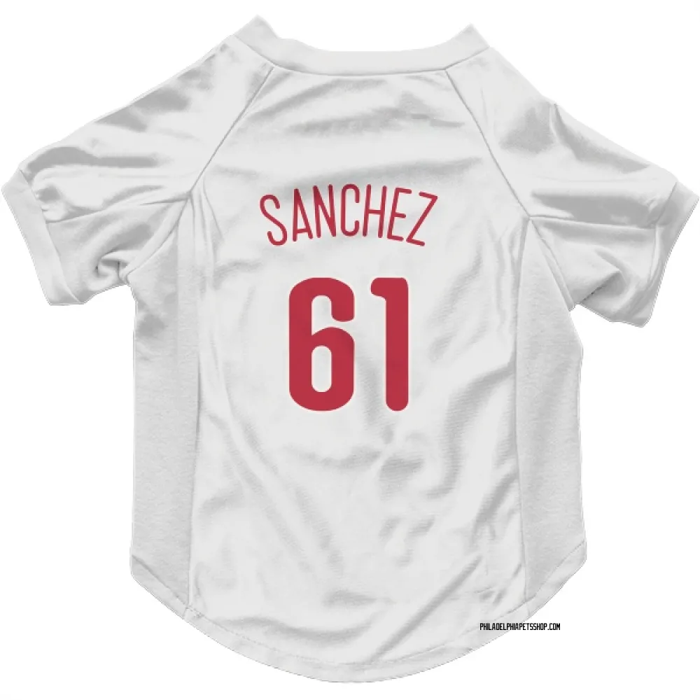 Philadelphia Phillies Cristopher Sanchez Scarlet Pet Jersey for Dog & Cat