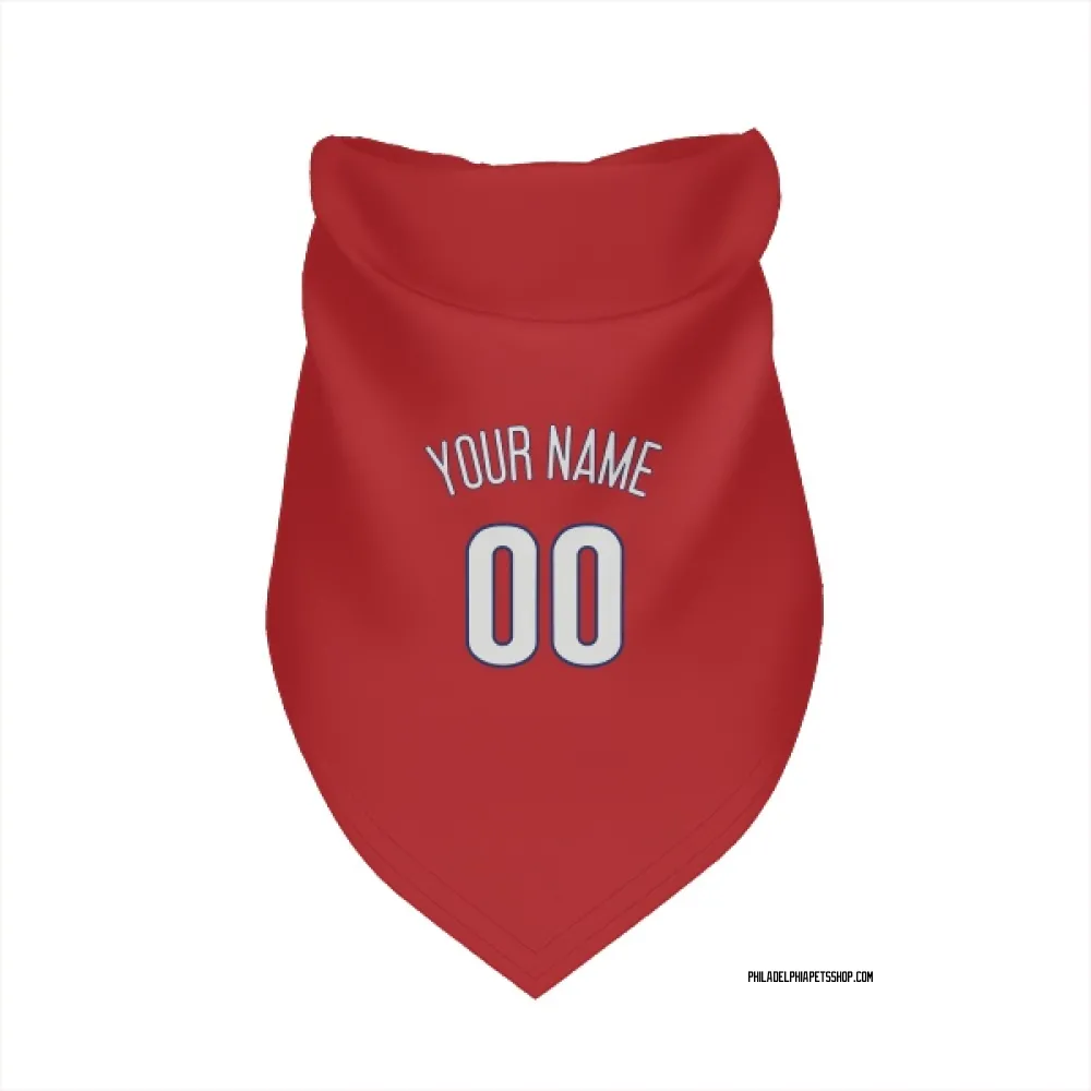 Philadelphia Phillies Custom Red Pet Bandana for Dog & Cat