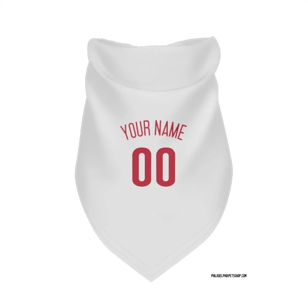 Philadelphia Phillies Custom Scarlet Pet Bandana for Dog & Cat