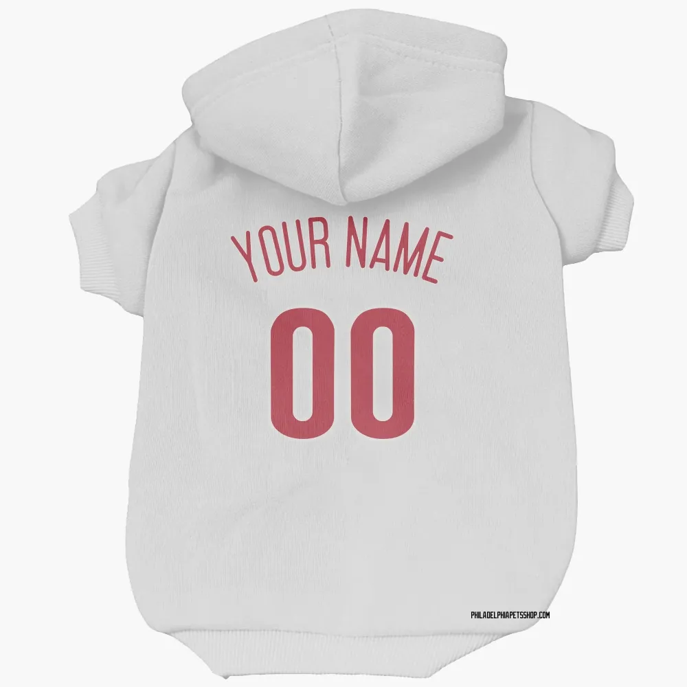 Philadelphia Phillies Custom Scarlet Pet Hoodie for Dog & Cat