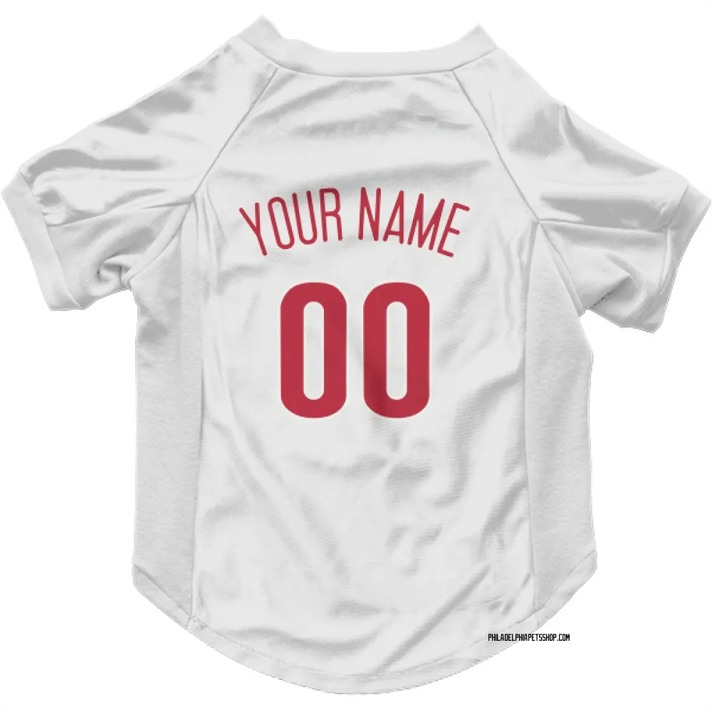 Philadelphia Phillies Custom Scarlet Pet Jersey for Dog & Cat