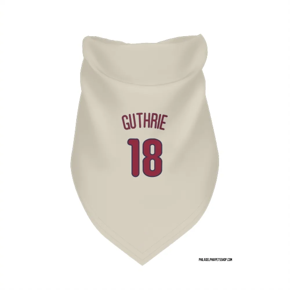 Philadelphia Phillies Dalton Guthrie Cream Pet Bandana for Dog & Cat