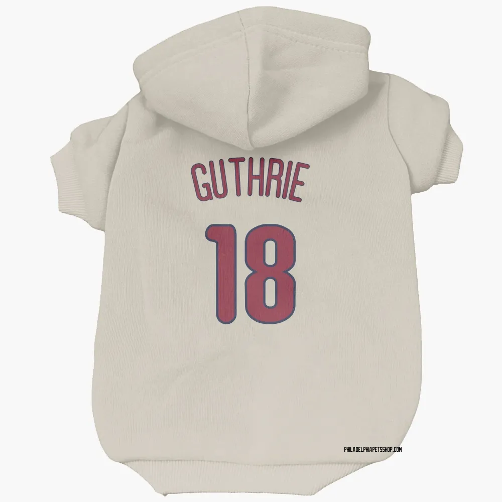Philadelphia Phillies Dalton Guthrie Cream Pet Hoodie for Dog & Cat