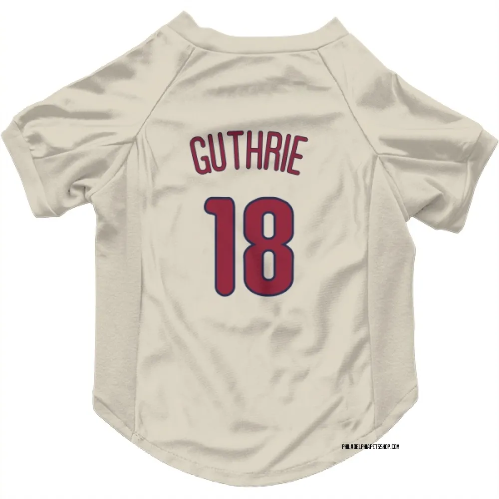 Philadelphia Phillies Dalton Guthrie Cream Pet Jersey for Dog & Cat