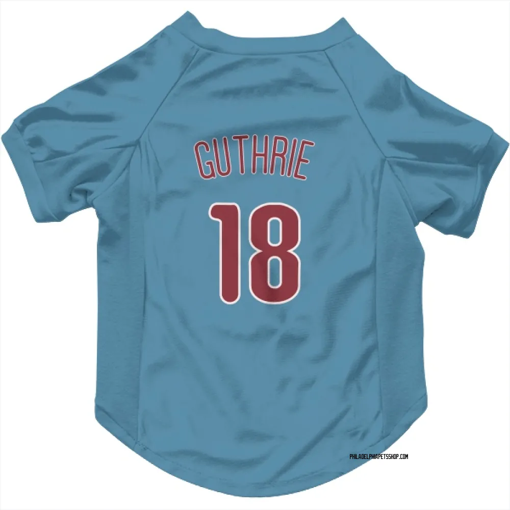 Philadelphia Phillies Dalton Guthrie Light Blue Pet Jersey for Dog & Cat