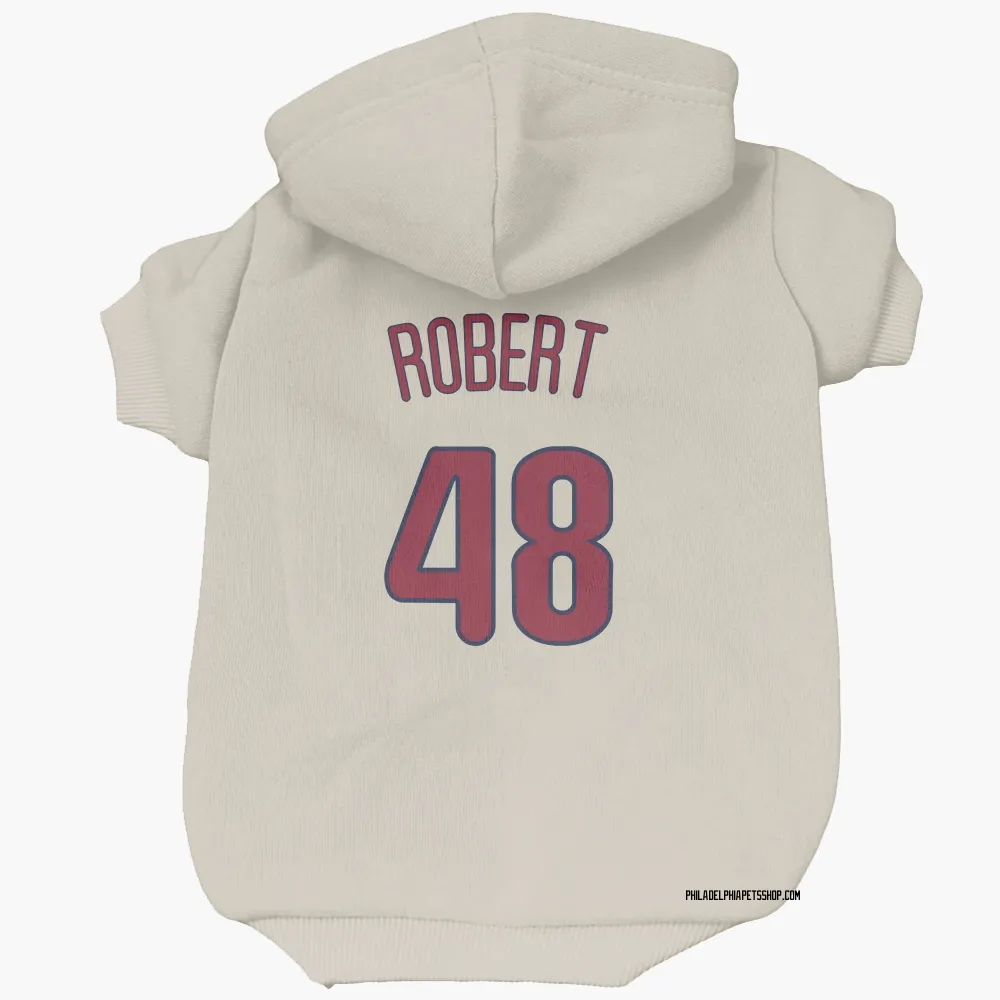 Philadelphia Phillies Daniel Robert Cream Pet Hoodie for Dog & Cat