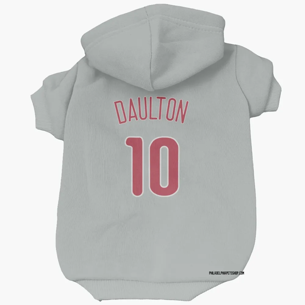 Philadelphia Phillies Darren Daulton Gray Pet Hoodie for Dog & Cat