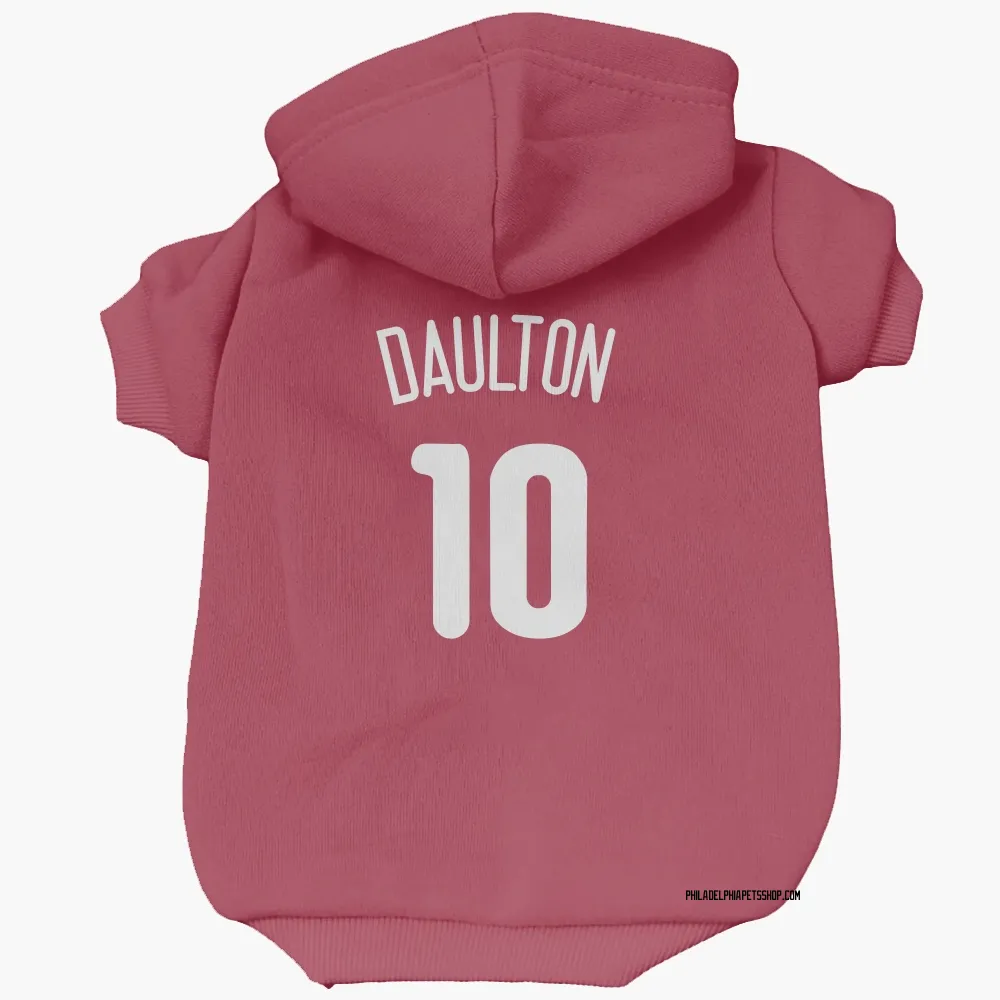 Philadelphia Phillies Darren Daulton White Pet Hoodie for Dog & Cat