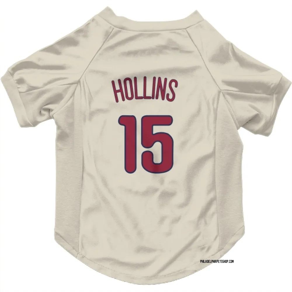 Philadelphia Phillies Dave Hollins Cream Pet Jersey for Dog & Cat