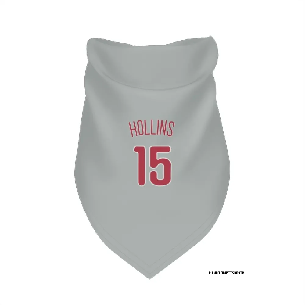 Philadelphia Phillies Dave Hollins Gray Pet Bandana for Dog & Cat