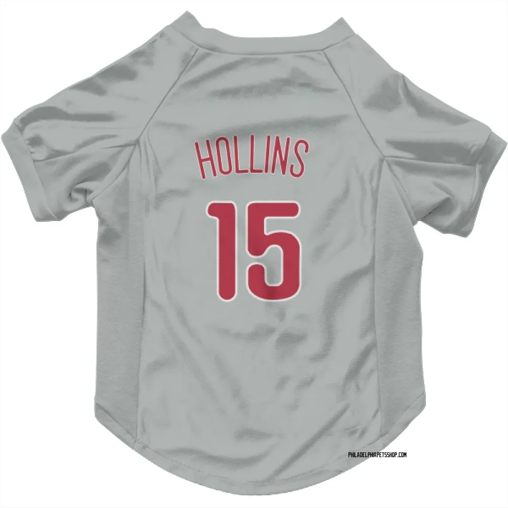 Philadelphia Phillies Dave Hollins Gray Pet Jersey for Dog & Cat