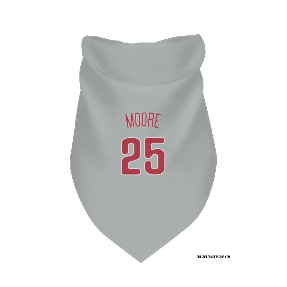 Philadelphia Phillies Dylan Moore Gray Pet Bandana for Dog & Cat