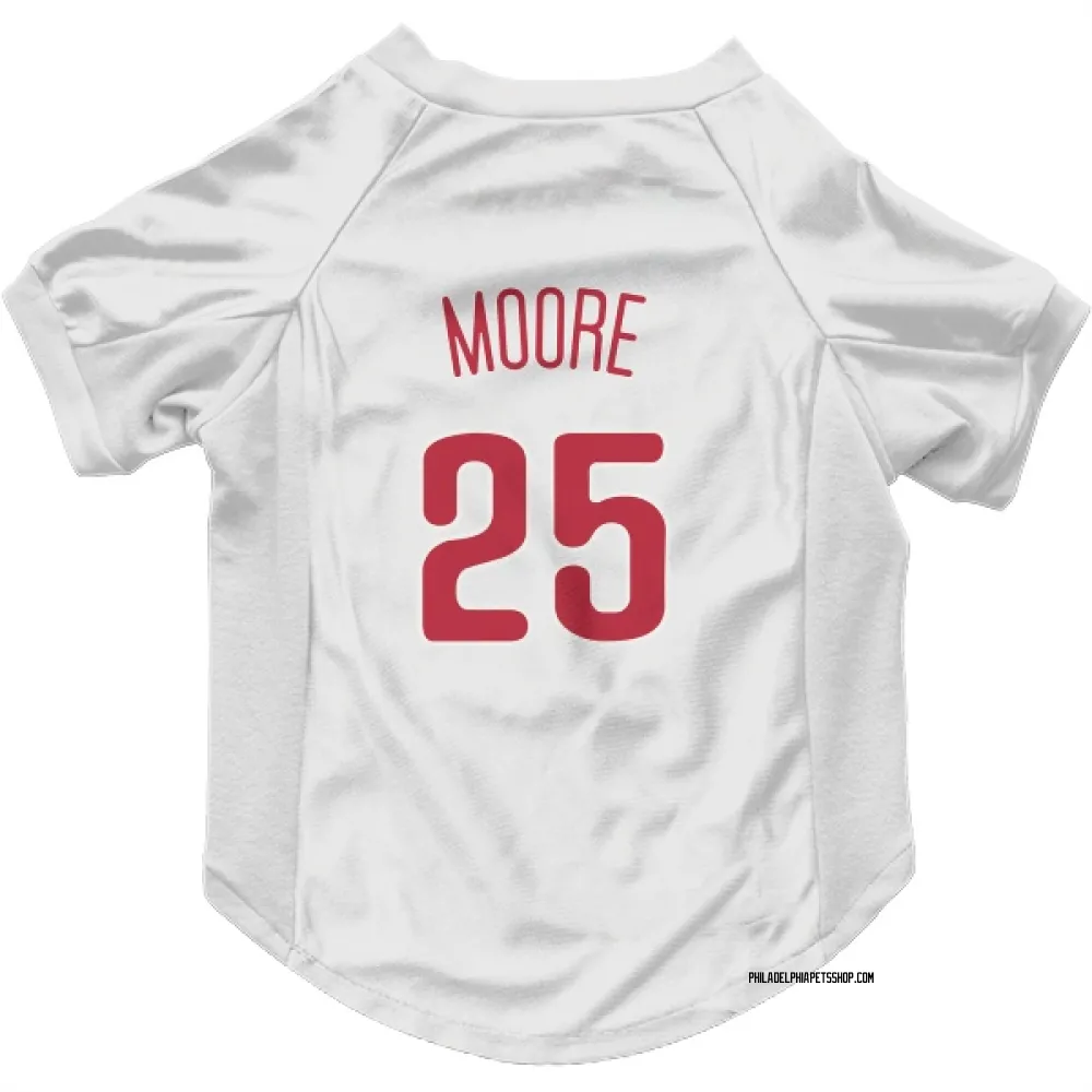 Philadelphia Phillies Dylan Moore Scarlet Pet Jersey for Dog & Cat
