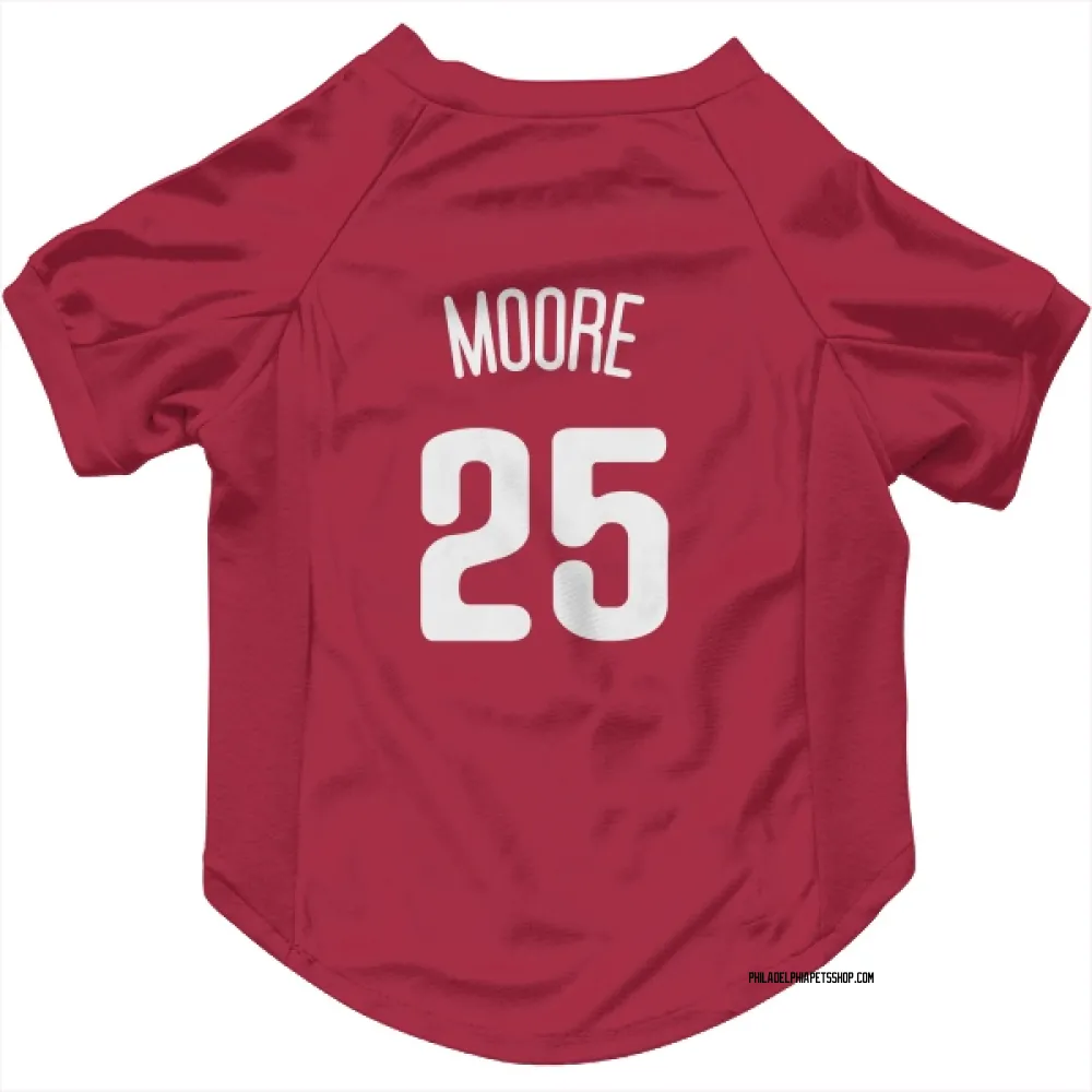 Philadelphia Phillies Dylan Moore White Pet Jersey for Dog & Cat