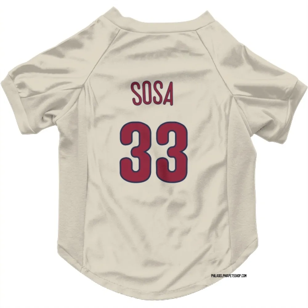 Philadelphia Phillies Edmundo Sosa Cream Pet Jersey for Dog & Cat