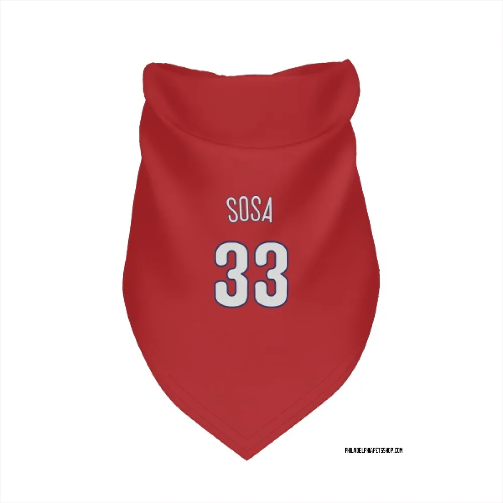 Philadelphia Phillies Edmundo Sosa Red Pet Bandana for Dog & Cat