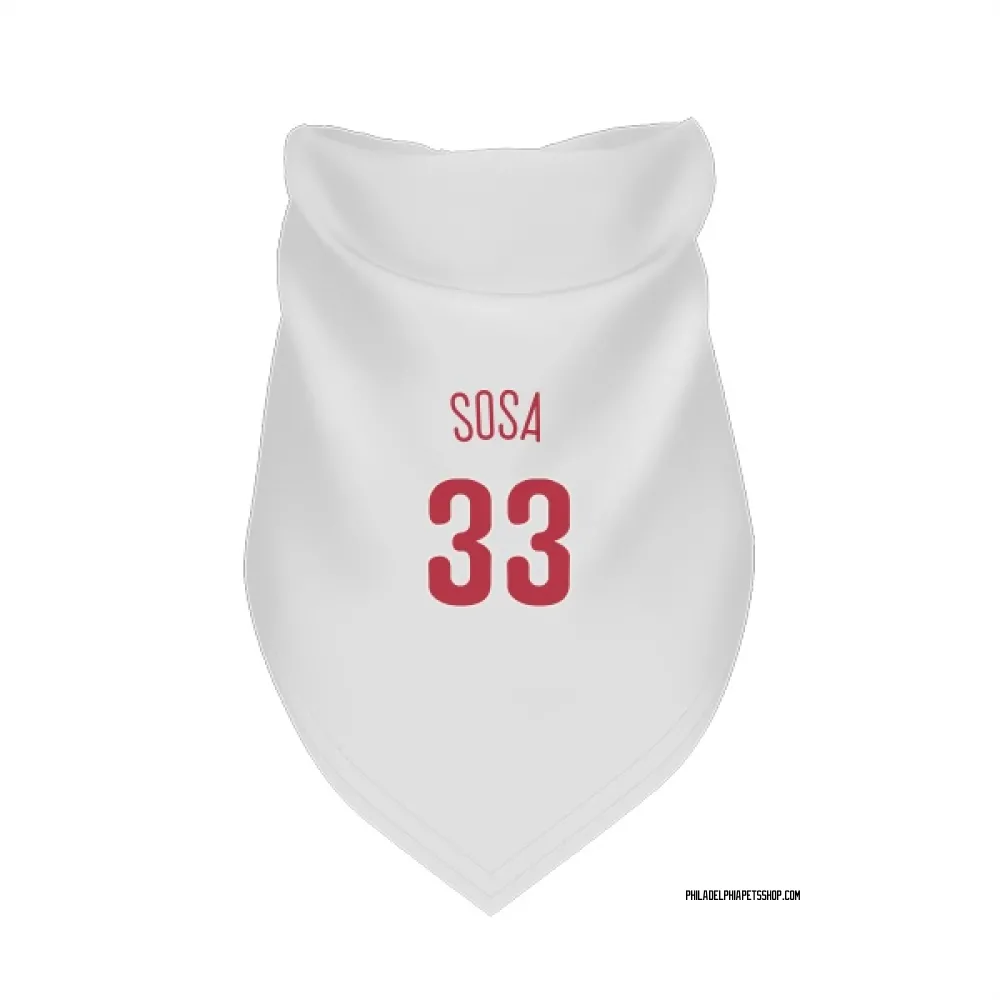 Philadelphia Phillies Edmundo Sosa Scarlet Pet Bandana for Dog & Cat