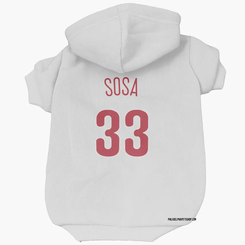 Philadelphia Phillies Edmundo Sosa Scarlet Pet Hoodie for Dog & Cat