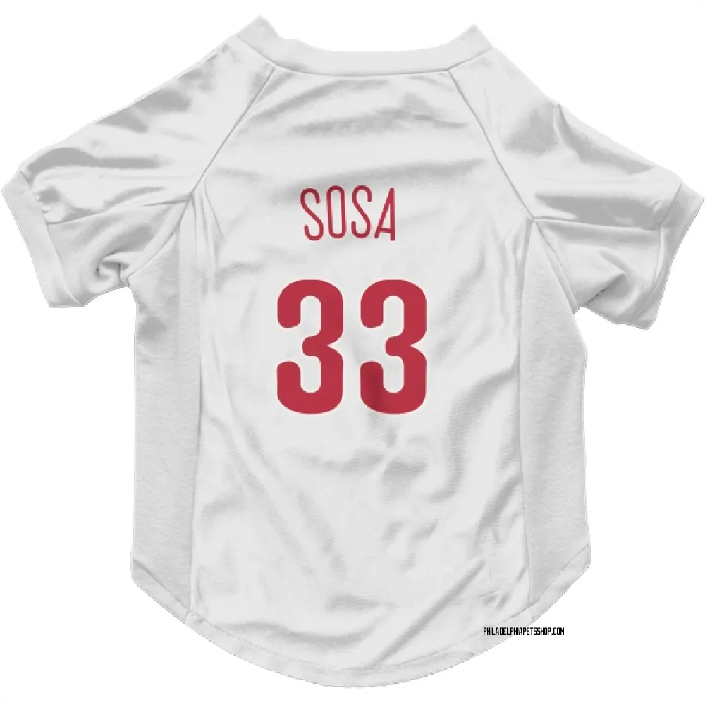 Philadelphia Phillies Edmundo Sosa Scarlet Pet Jersey for Dog & Cat