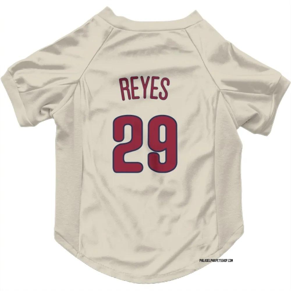 Philadelphia Phillies Felix Reyes Cream Pet Jersey for Dog & Cat