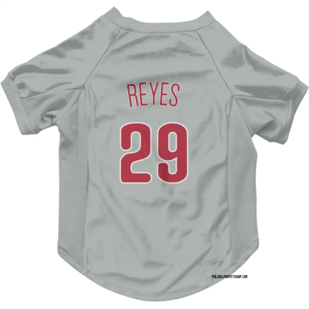 Philadelphia Phillies Felix Reyes Gray Pet Jersey for Dog & Cat