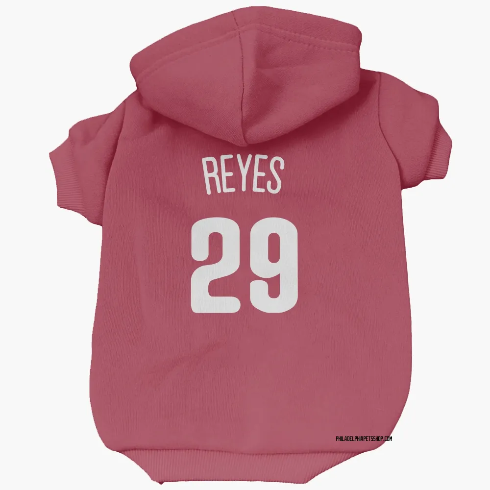 Philadelphia Phillies Felix Reyes White Pet Hoodie for Dog & Cat