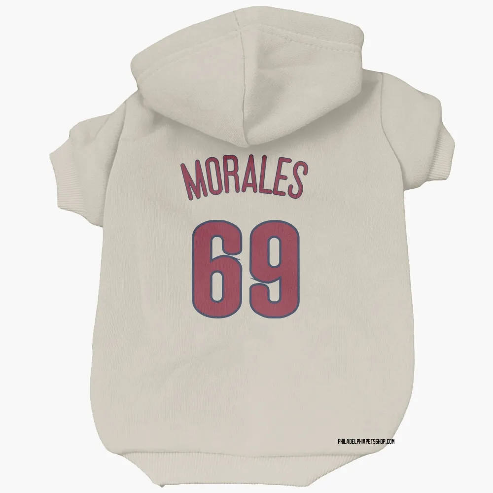 Philadelphia Phillies Francisco Morales Cream Pet Hoodie for Dog & Cat