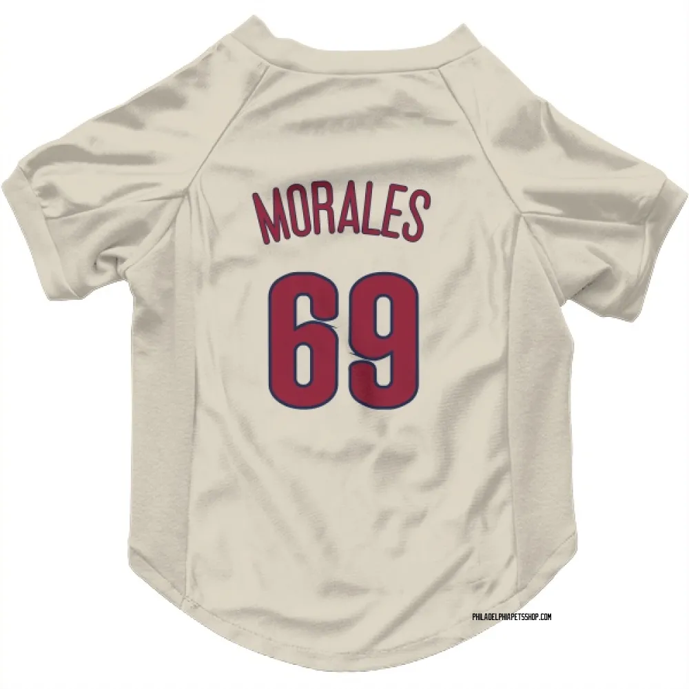 Philadelphia Phillies Francisco Morales Cream Pet Jersey for Dog & Cat