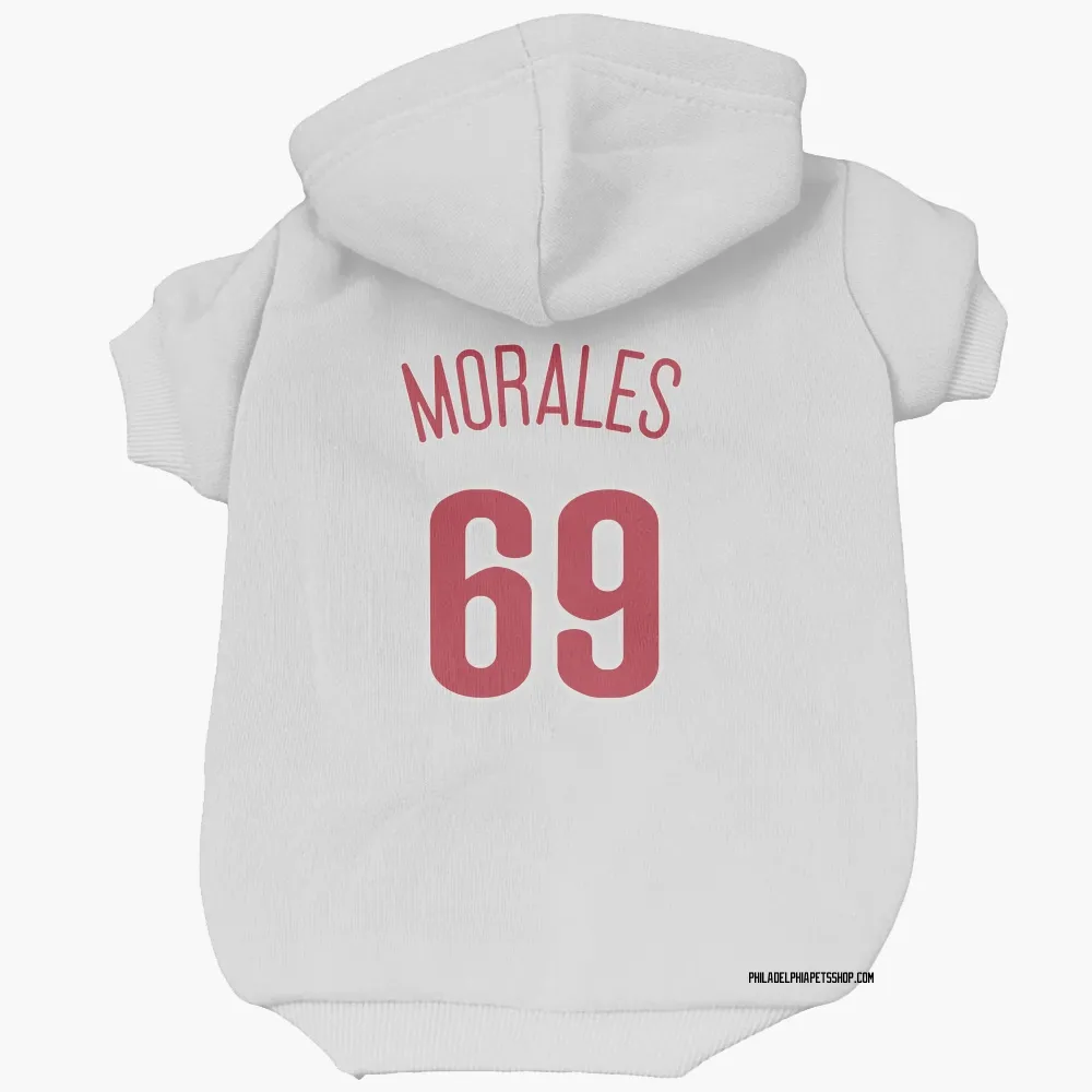 Philadelphia Phillies Francisco Morales Scarlet Pet Hoodie for Dog & Cat
