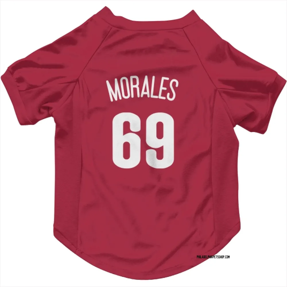 Philadelphia Phillies Francisco Morales White Pet Jersey for Dog & Cat