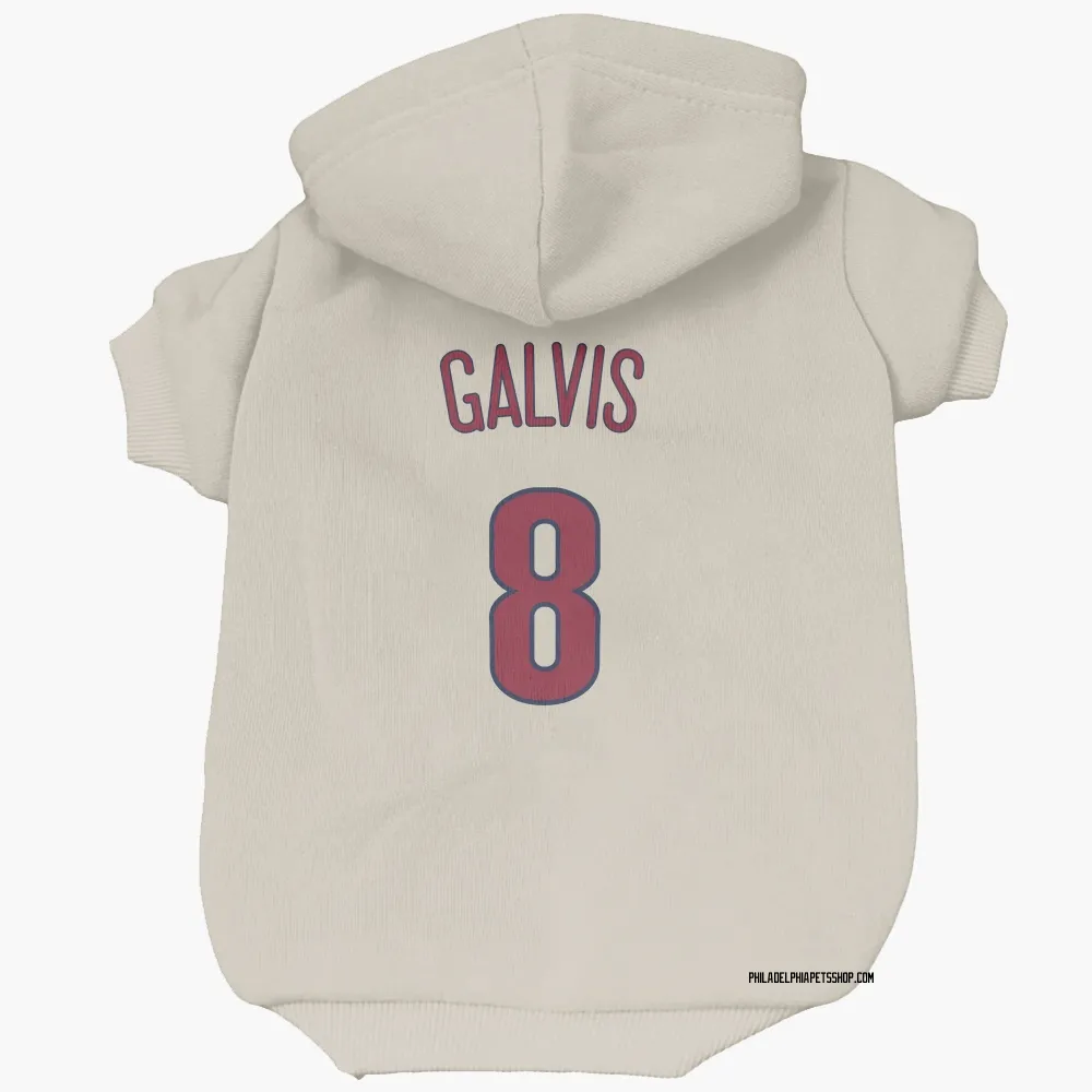 Philadelphia Phillies Freddy Galvis Cream Pet Hoodie for Dog & Cat