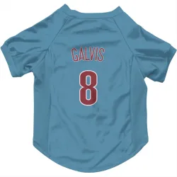 Philadelphia Phillies Freddy Galvis Light Blue Pet Jersey for Dog & Cat