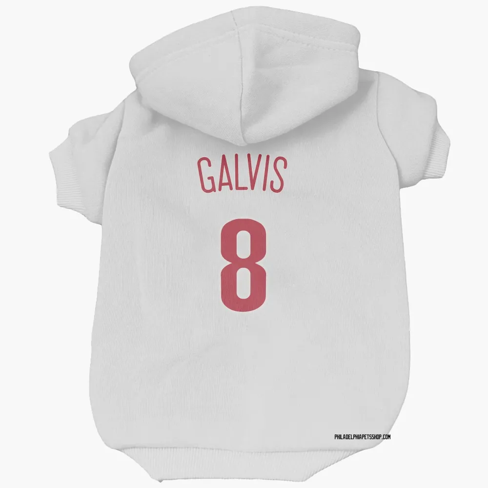 Philadelphia Phillies Freddy Galvis Scarlet Pet Hoodie for Dog & Cat