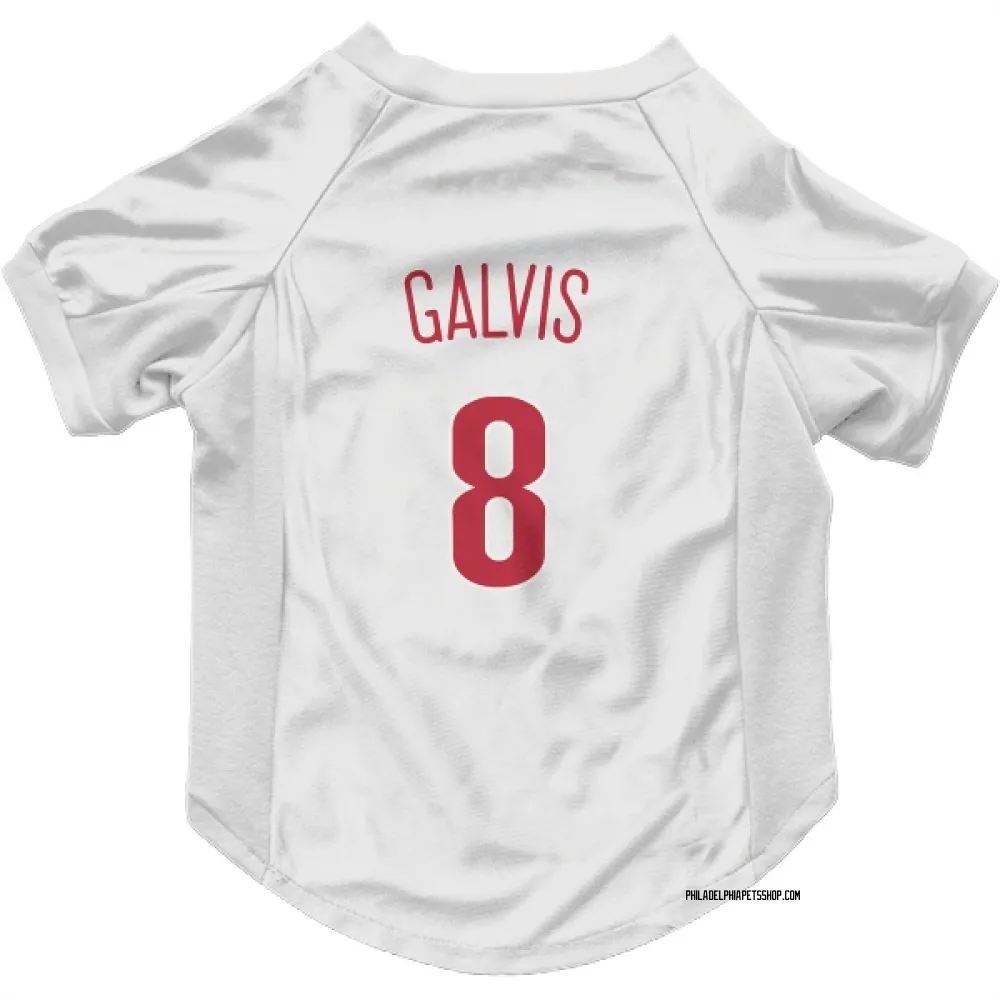 Philadelphia Phillies Freddy Galvis Scarlet Pet Jersey for Dog & Cat