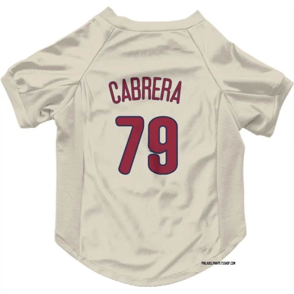 Philadelphia Phillies Jean Cabrera Cream Pet Jersey for Dog & Cat