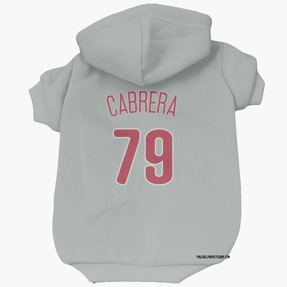 Philadelphia Phillies Jean Cabrera Gray Pet Hoodie for Dog & Cat