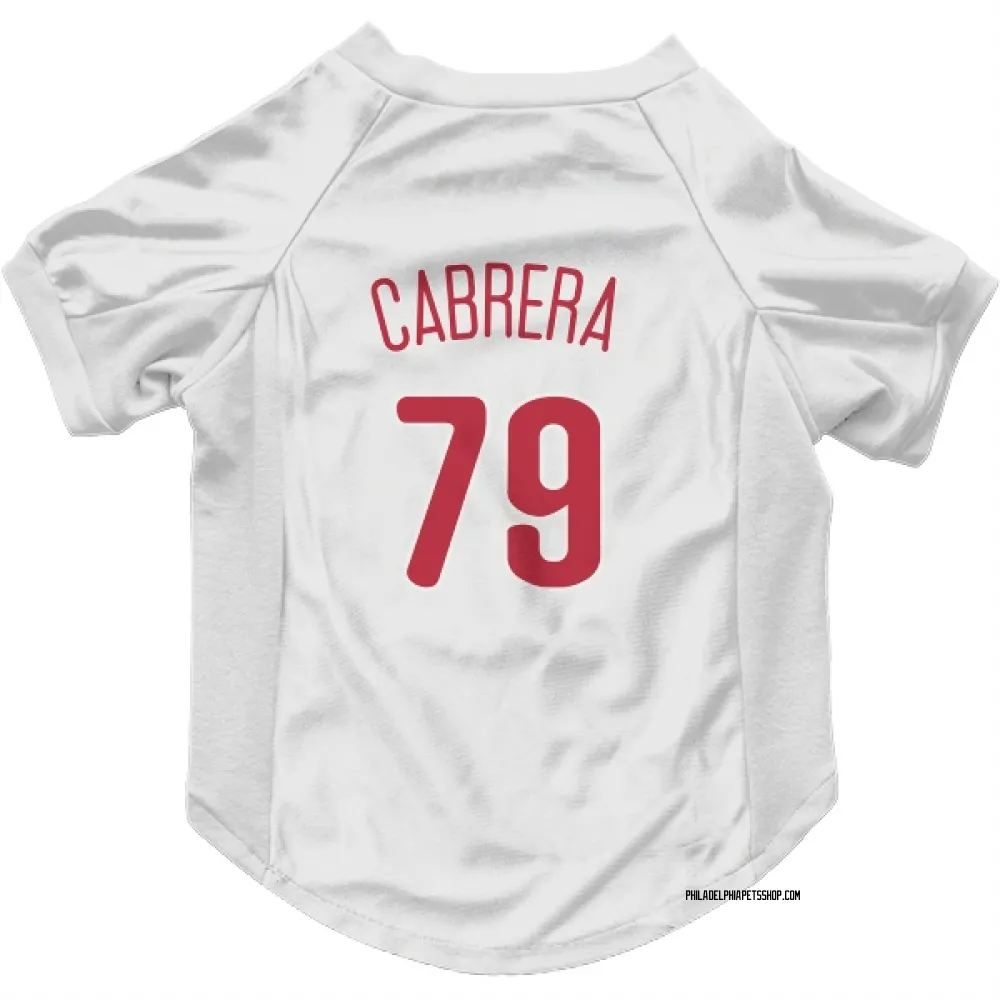 Philadelphia Phillies Jean Cabrera Scarlet Pet Jersey for Dog & Cat