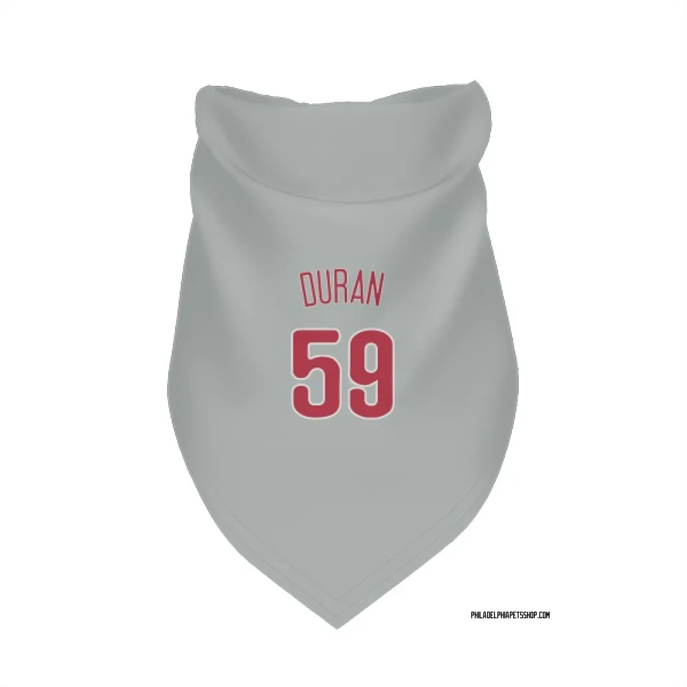 Philadelphia Phillies Jhoan Duran Gray Pet Bandana for Dog & Cat